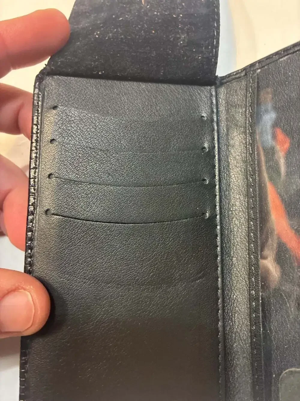 Piel Frama Black Croco Embossed Leather Wallet Phone Case